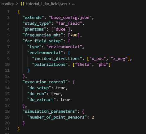 Screenshot of the config file